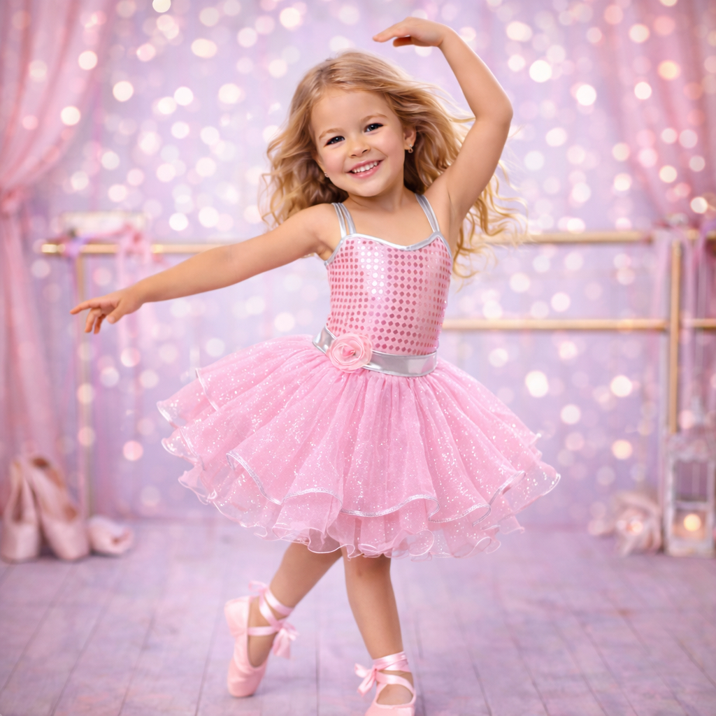 Fantasia Bailarina Luxo Ballet Vestido Brilhante Infantil Barbie Envio Imediato