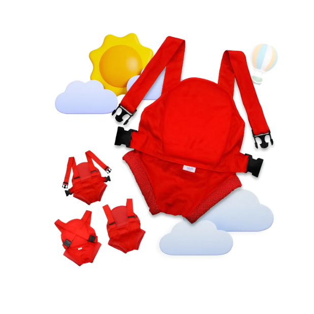 Canguru para Bebê Ergonômico Vermelho – Conforto e Segurança