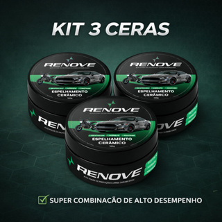 KIT 3X CERA ESPELHAMENTO CERÂMICO – REPELE ÁGUA, REMOVE RISCOS SUPERFICIAIS em Oferta na Shopee