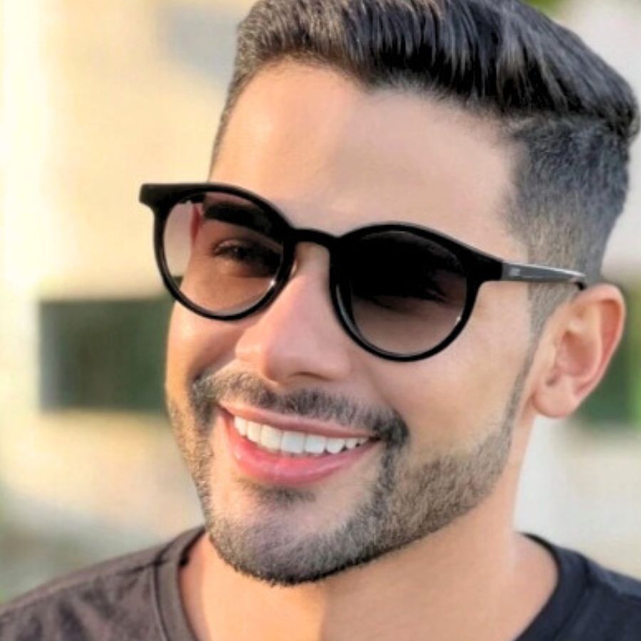 Óculos Masculino Preto Emborrachado Grande Proteção UV 400 De Sol Escuro Modelo Quadrado Polarizado