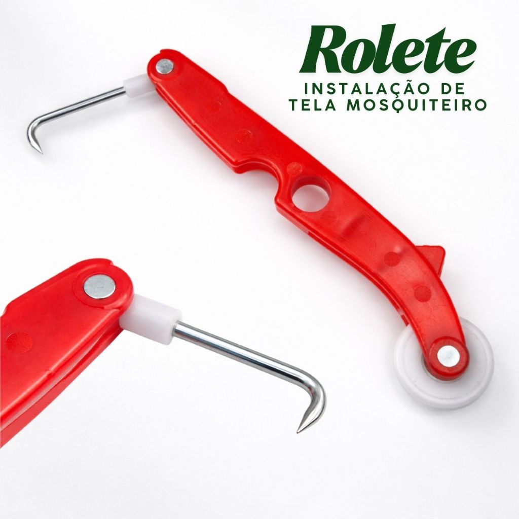 Rolete com Gancho Aplicador Tela Rede Mosquiteira Roldana para Janela e Porta em Oferta na Shopee