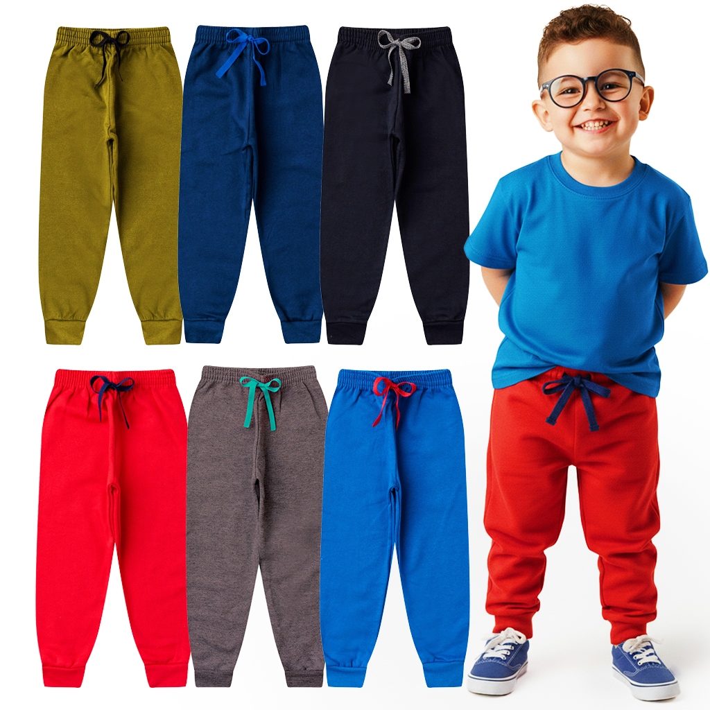 Kit 3 Calças Moletom Menino Infantil Masculina Inverno Peluciado em Oferta na Shopee