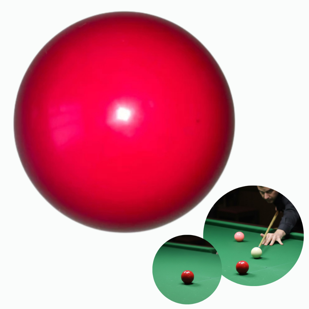 Bola p/ Sinuca 50MM/54MM Vermelha Lisa Bilhar Snooker