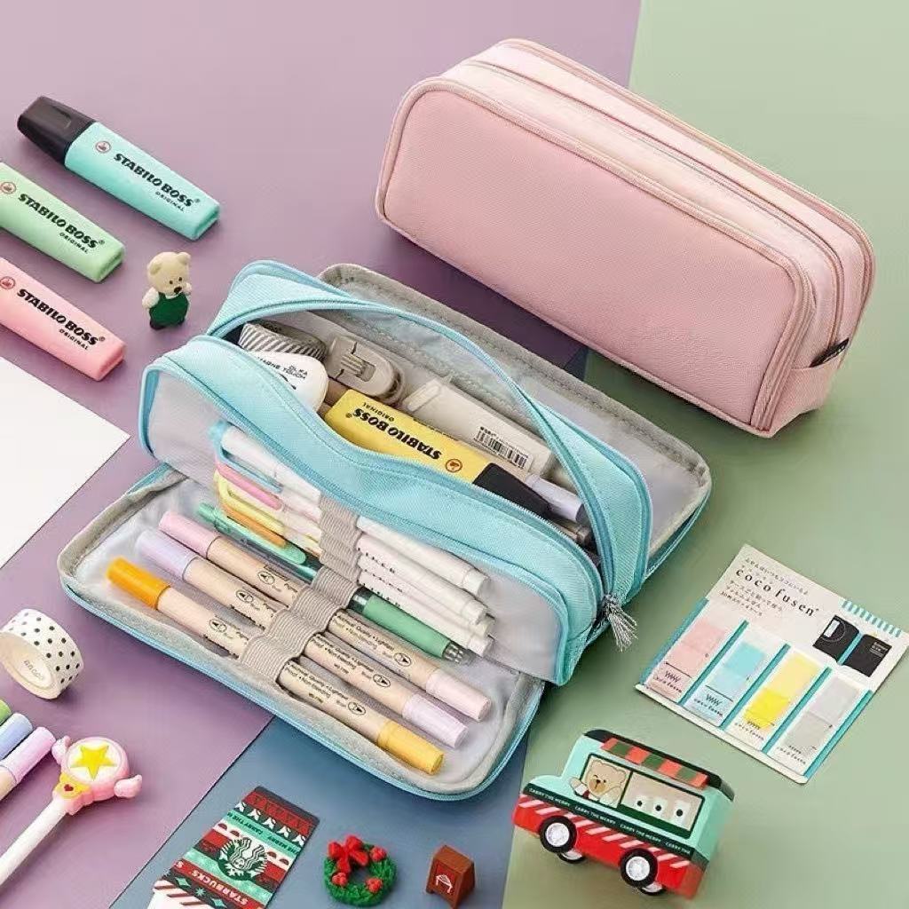Estojo Lápis Tecido De Grande Capacidade Para Escritório e Escola--F2102