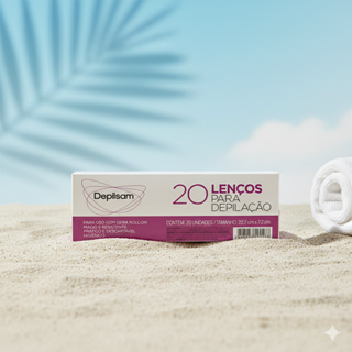 Lenços para Depilação Depilsam 20 Folhas em Oferta na Shopee