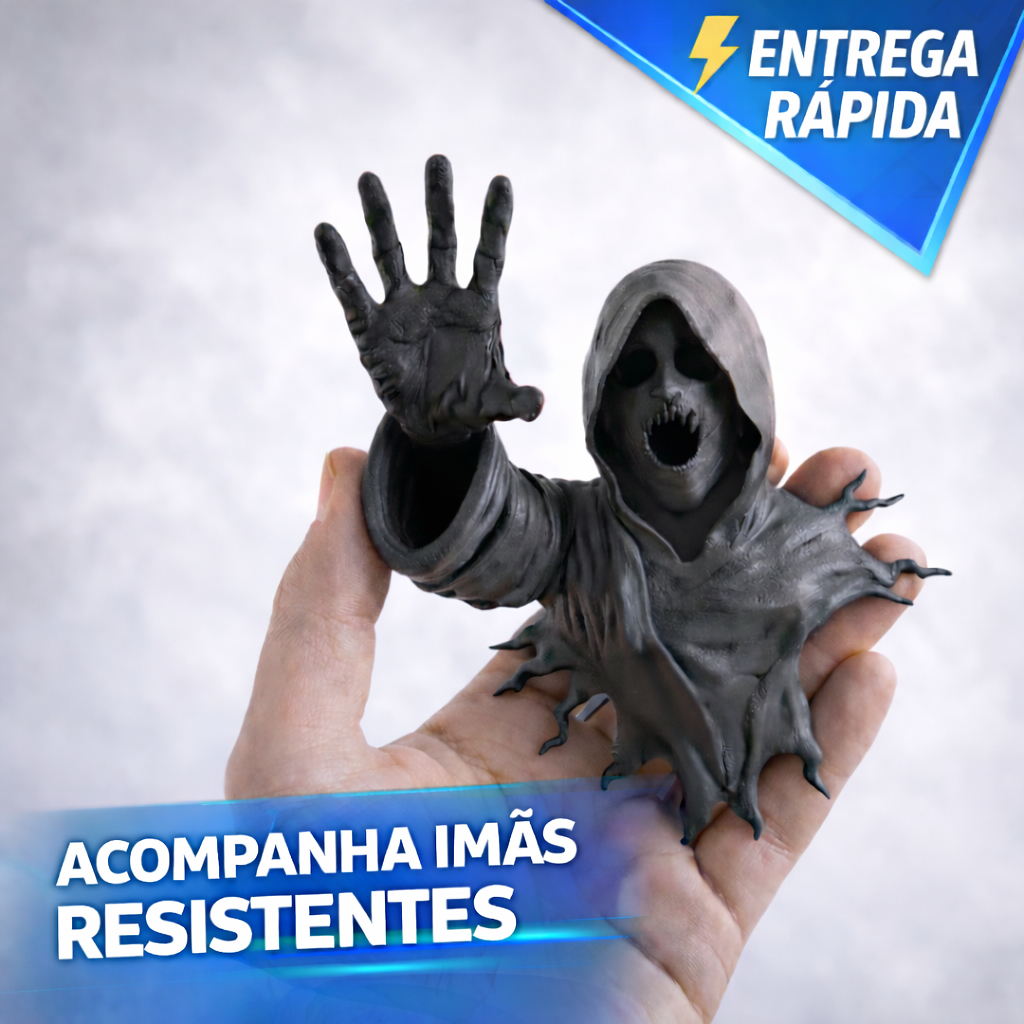 Dementador 3D Magnético Decoração Geek Impressão 3D Geladeira Setup Gamer Presente Criativo