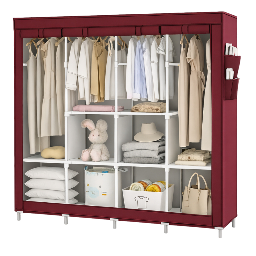 Guarda Roupa Dobrável Grande Closet Organizador de Roupas Sapateira
