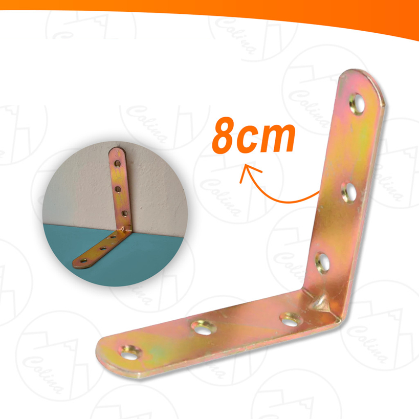 Kit 25 a 100 Cantoneiras De 8x8cm Bicromatizada Para Moveis em Oferta na Shopee