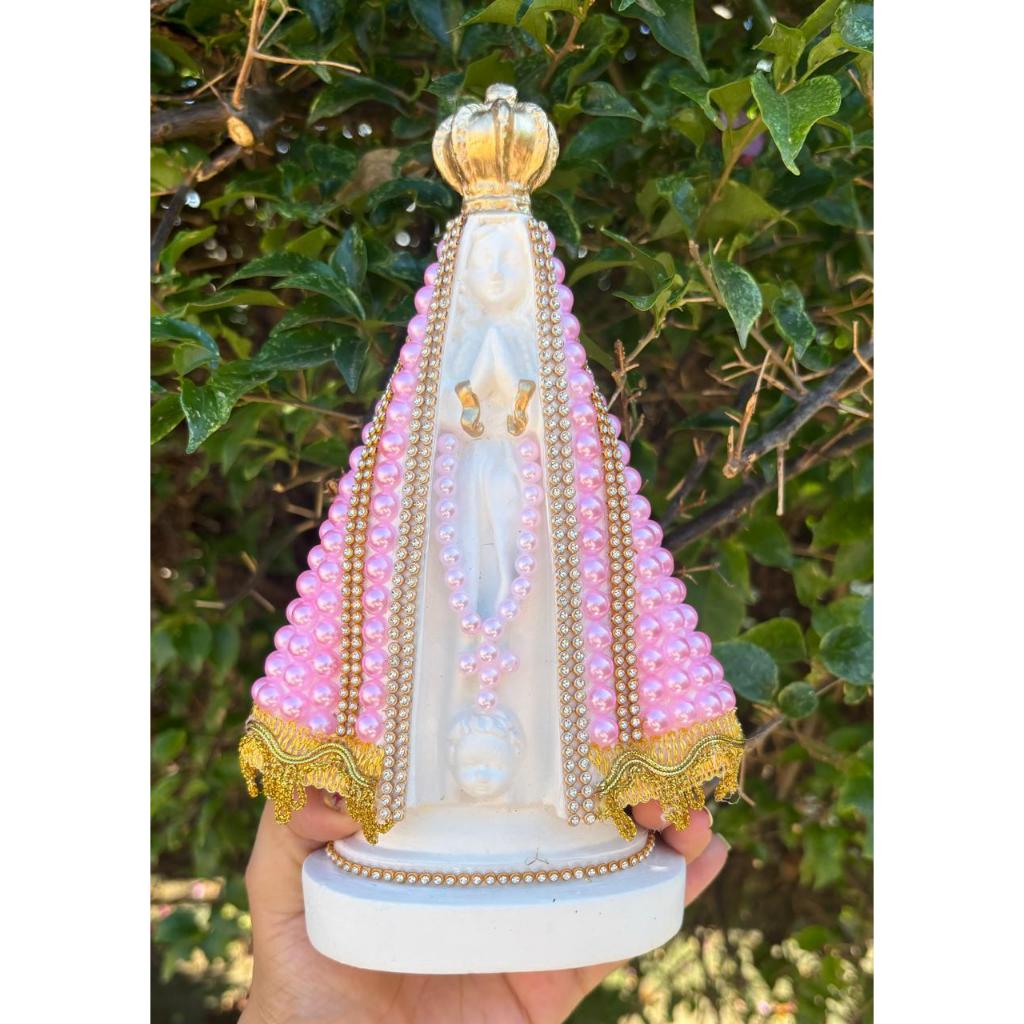 Nossa Senhora Aparecida Rosa 25cm em Oferta na Shopee