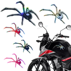 Adesivos Refletivo Holográfico Aranha 10 x7 cm para Caminhão Carro Tanque de Moto Bike Capacete