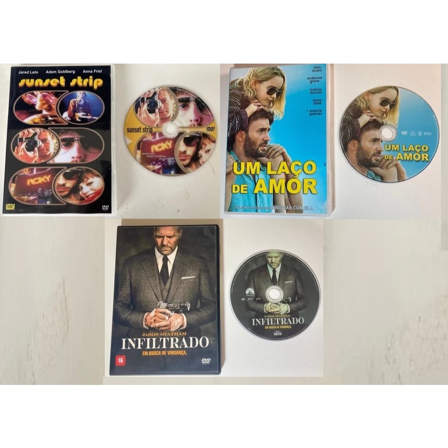 DVD Sunset Strip + DVD - Um Laço de Amor + DVD Infiltrado (3 DVD's)