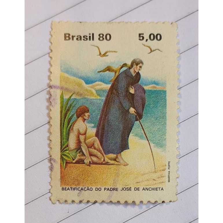 Selo Canonização Padre José de Anchieta - Brasil 1980