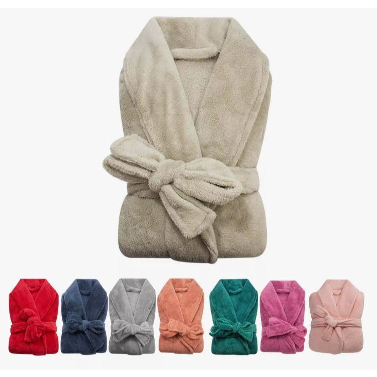 Roupão de Banho Feminino Masculino Toque Extra Macio Inverno