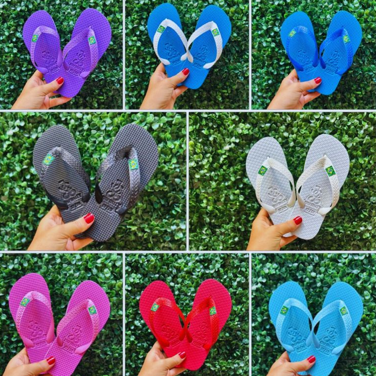 Kit Dois Pares Chinelo Masculino Feminino Original De Bandeirinha Unissex Sandalia De Dedo em Oferta na Shopee