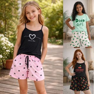 KIT 3 PIJAMAS  INFANTIL E JUVENIL MENINA 10 12 14 16 SORTIDO CONFORTÁVEL em Oferta na Shopee