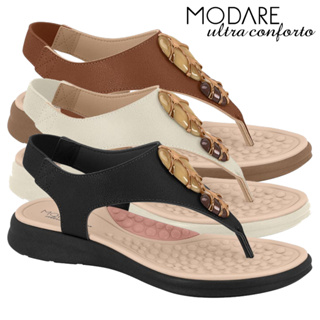 Sandália Feminina Modare Rasteira Ortopédica Ultraconforto Elástico Pedraria Confortável Original em Oferta na Shopee