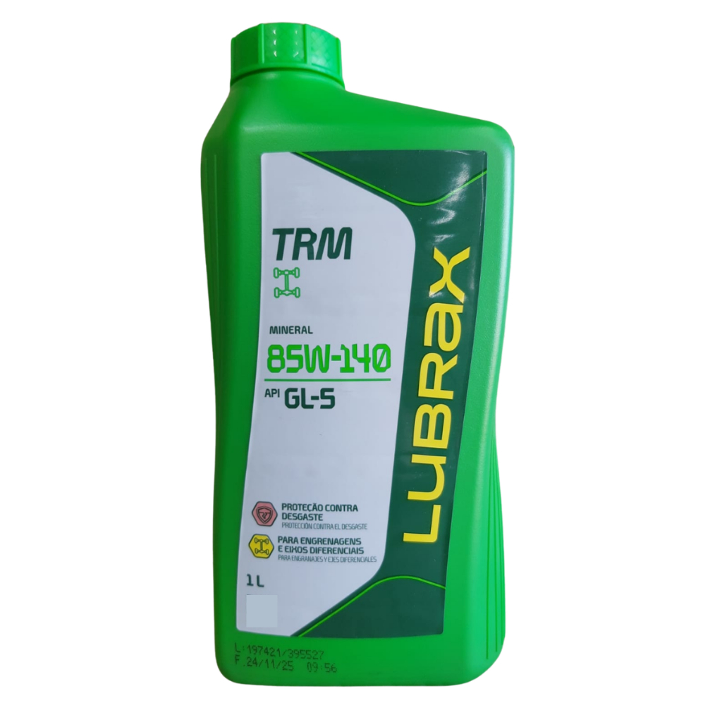 OLEO 85W140 CAMBIO DIFERENCIAL LUBRAX TRM 5 GL-5 FRASCO 1 Litro em Oferta na Shopee