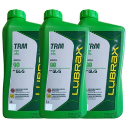 Kit 3 Litros Oleo Lubrax Api Gl5 90 Cambio Caixa Marcha ZF Mercedes Benz Fiat