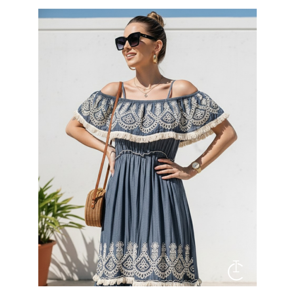 Vestido longo Jens estilo boho chic