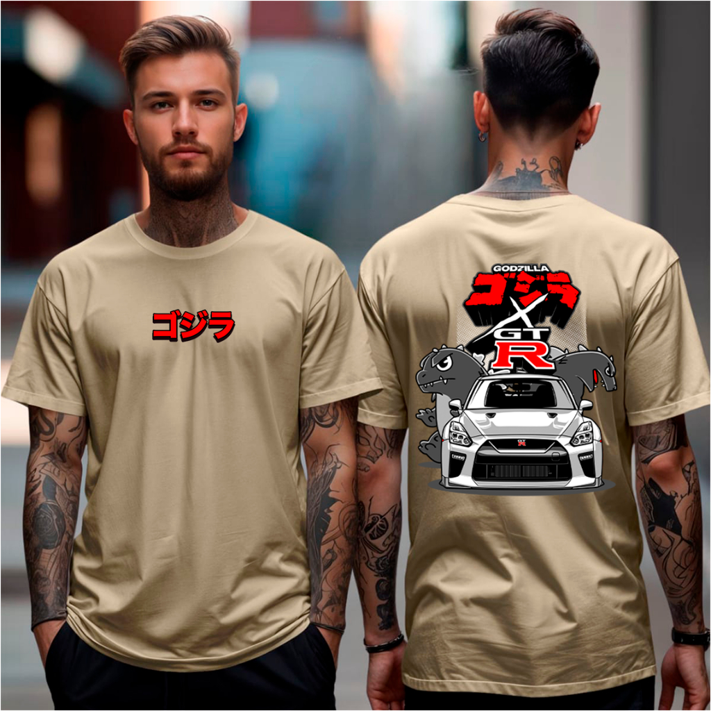 Camiseta Camisa Nissan GTR Godzilla Japão Tokyo