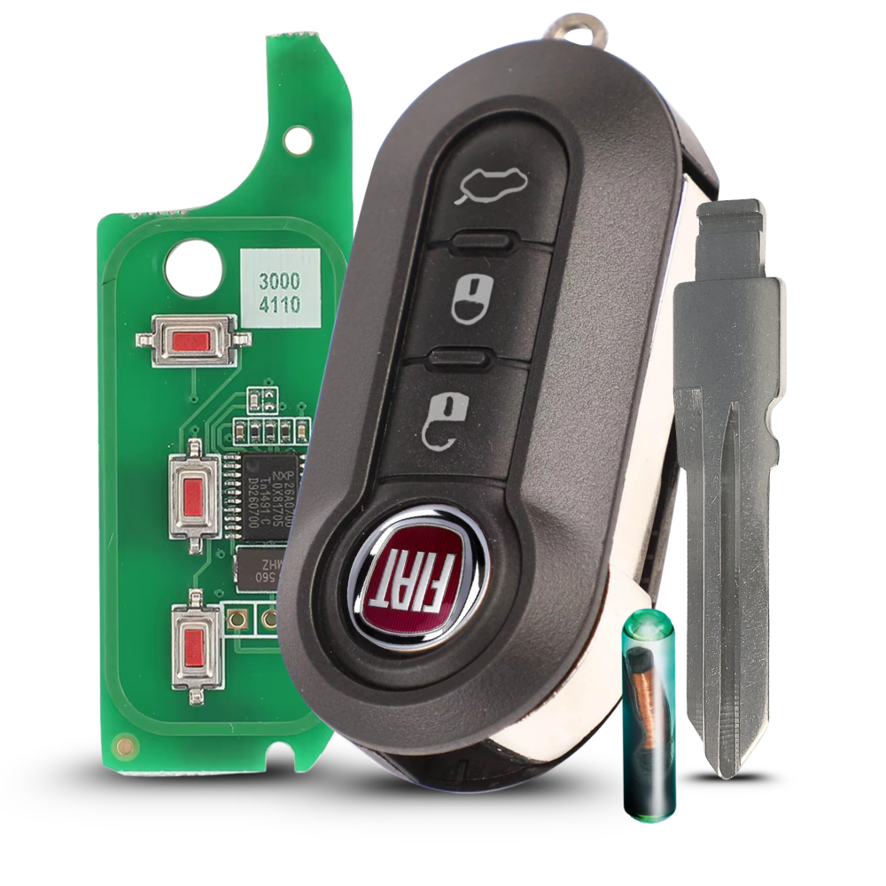 Chave Canivete Fiat Positron Palio Uno Stilo Strada Chip T42