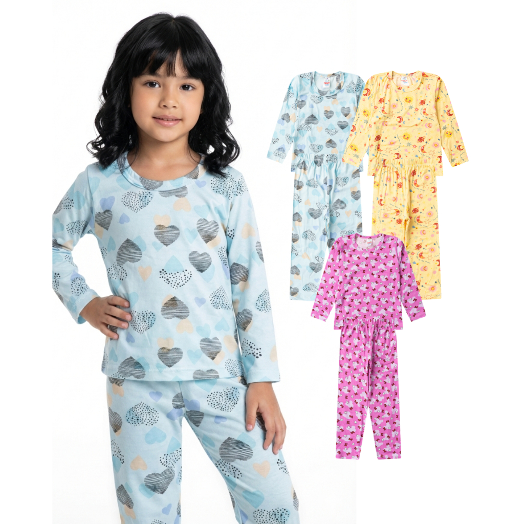 Pijama Longo Suede Super Macio Inverno Para Meninas Roupa de Dormir Confortavel Para o Frio