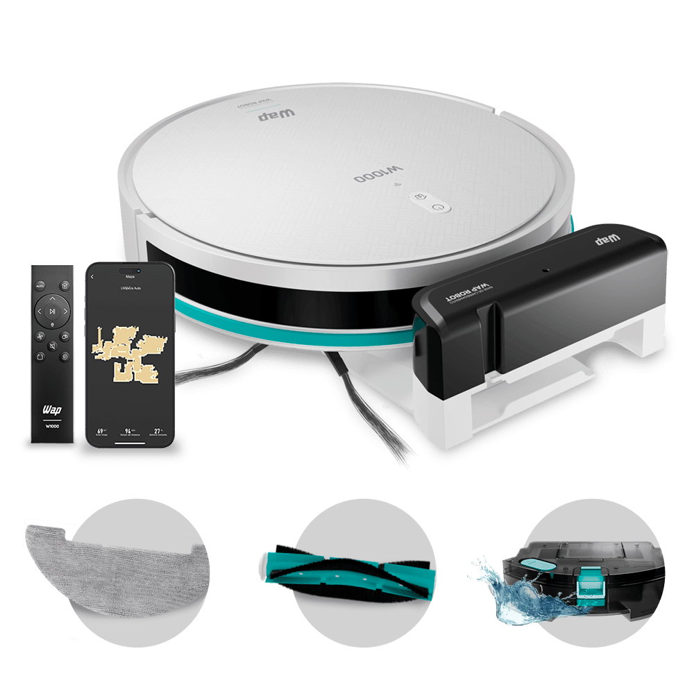 Robô Aspirador Passa Pano Com Mapeamento Inteligente Robot W1000 Alexa Google Wap Bivolt em Oferta na Shopee