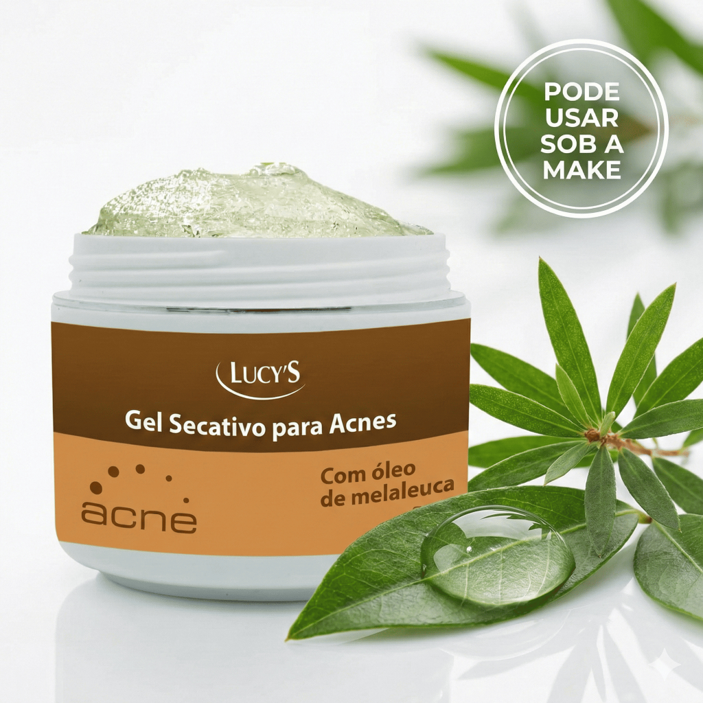 Gel Secativo de Espinhas Lucy's 30g - Ação Rápida com Óleo de Melaleuca (Tea Tree) - Cicatrizante