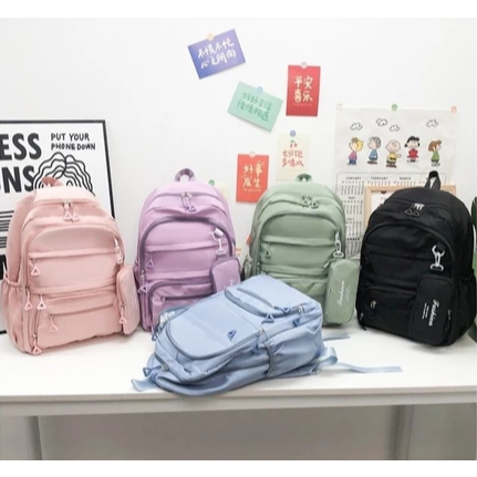 Mochila Escolar Impermeável Faculdade Trabalho Passeio Com Estojo De Grande Capacidade Unissex Notbook em Oferta na Shopee