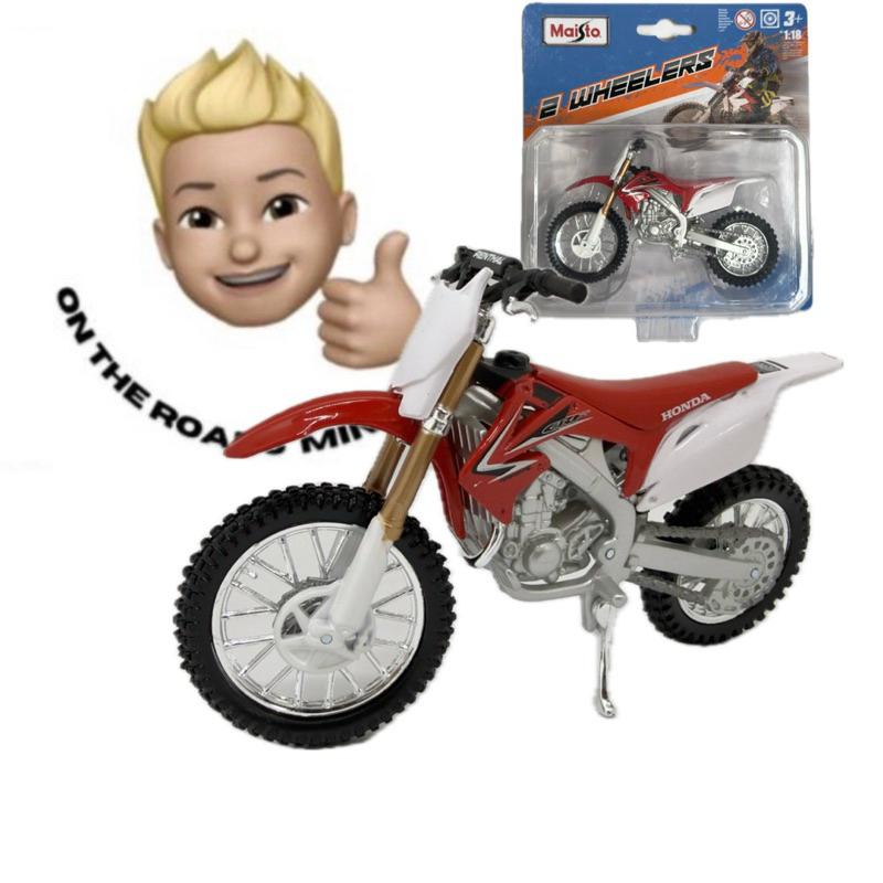 Miniatura Moto Honda CRF450 R - Trilha -1/18 Maisto