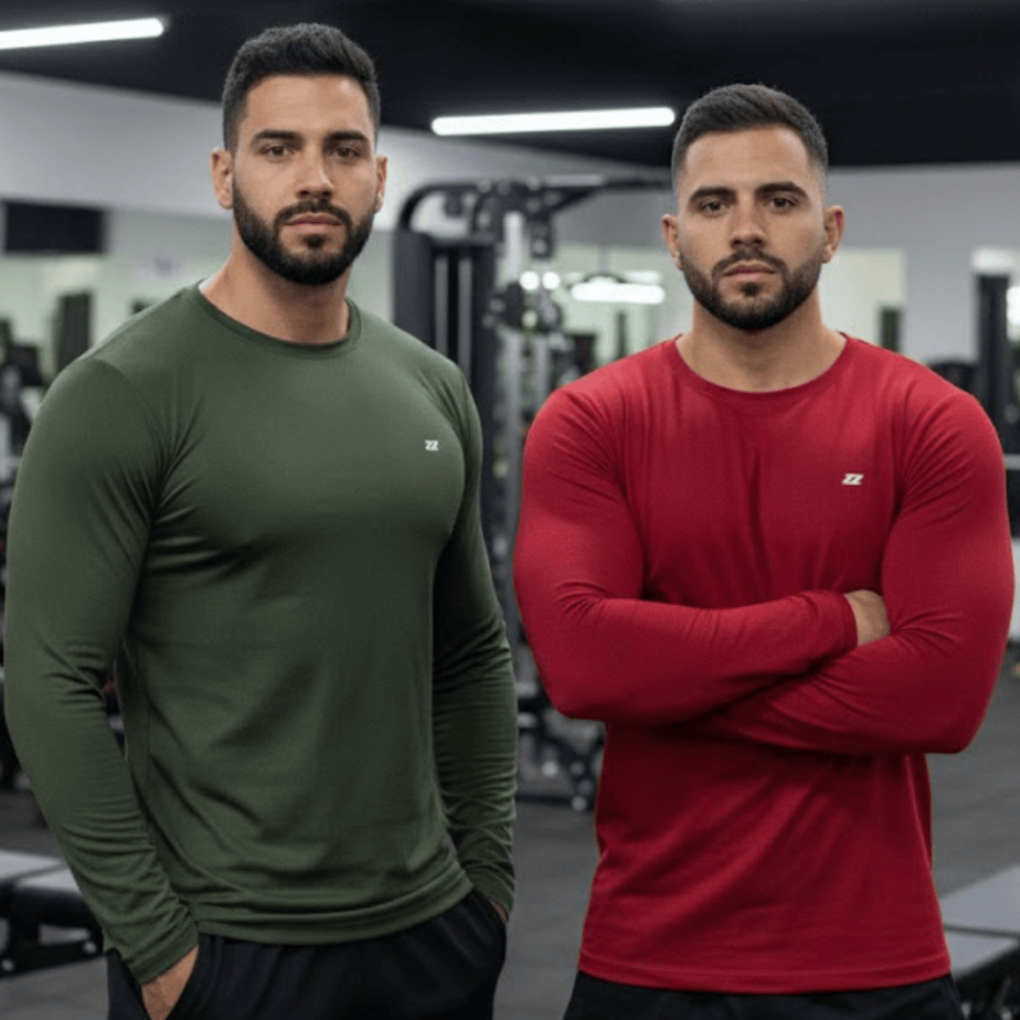 Kit 2 Camisas Masculinas UV Manga Longa Dry Fit Proteção Solar Treino Praia Academia e Uso Casual em Oferta na Shopee