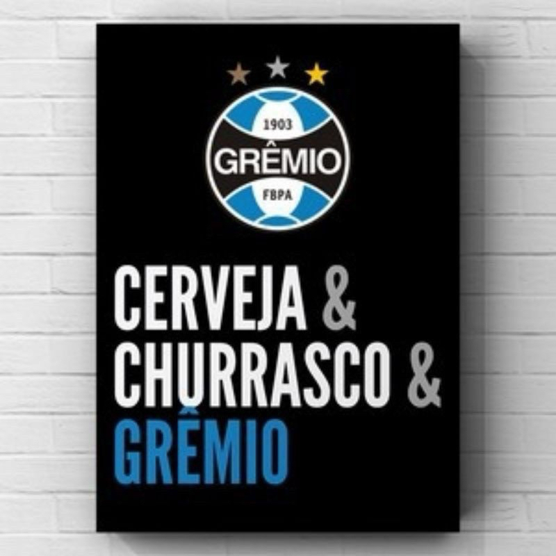 Placa Decorativa MDF 20x30 Grêmio Cerveja e Churrasco