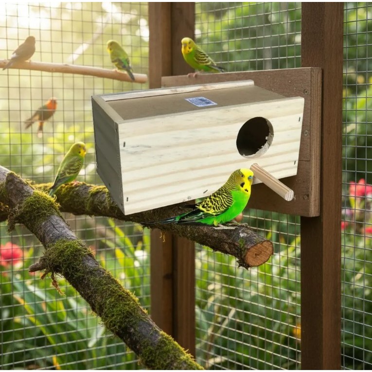 Ninho Para Periquito Australiano Aves Pássaros Feito De Madeira Pinus Kit Com 10 Unidades em Oferta na Shopee