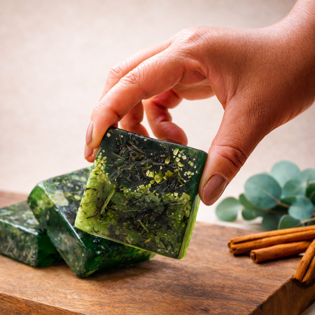 Combo Sabonetes de Alecrim, Arruda & Sal Grosso –  Purificação e Proteção (90g cada)