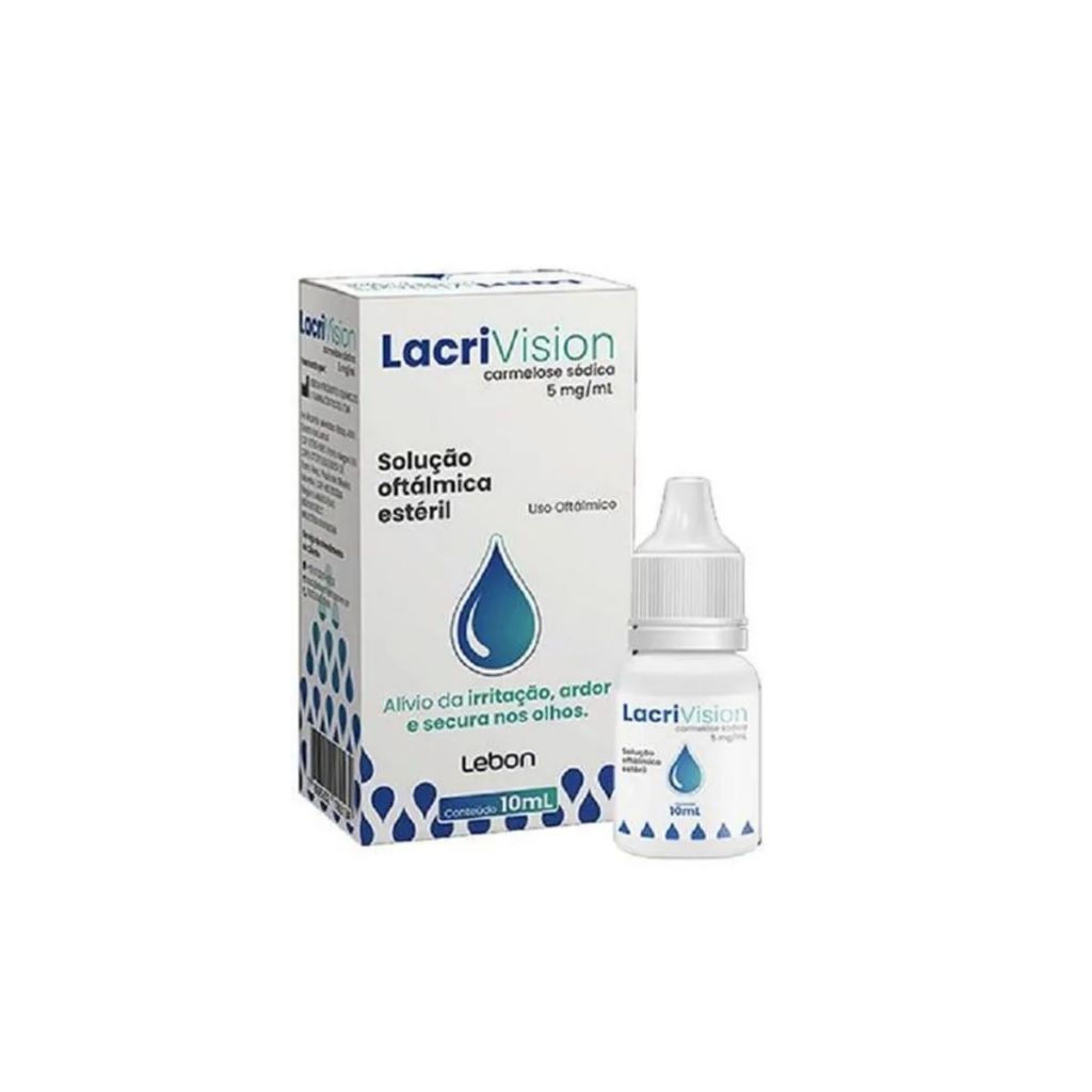 Colírio Lacrivision 10mL Carmelose Sódica 5mg/mL – Lubrificante Ocular