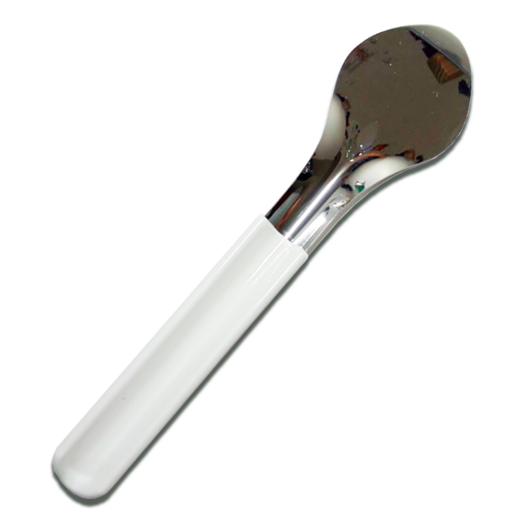 ESPÁTULA PARA SORVETE ITALIANO AÇAI INOX 26 cm CABO BRANCO em Oferta na Shopee