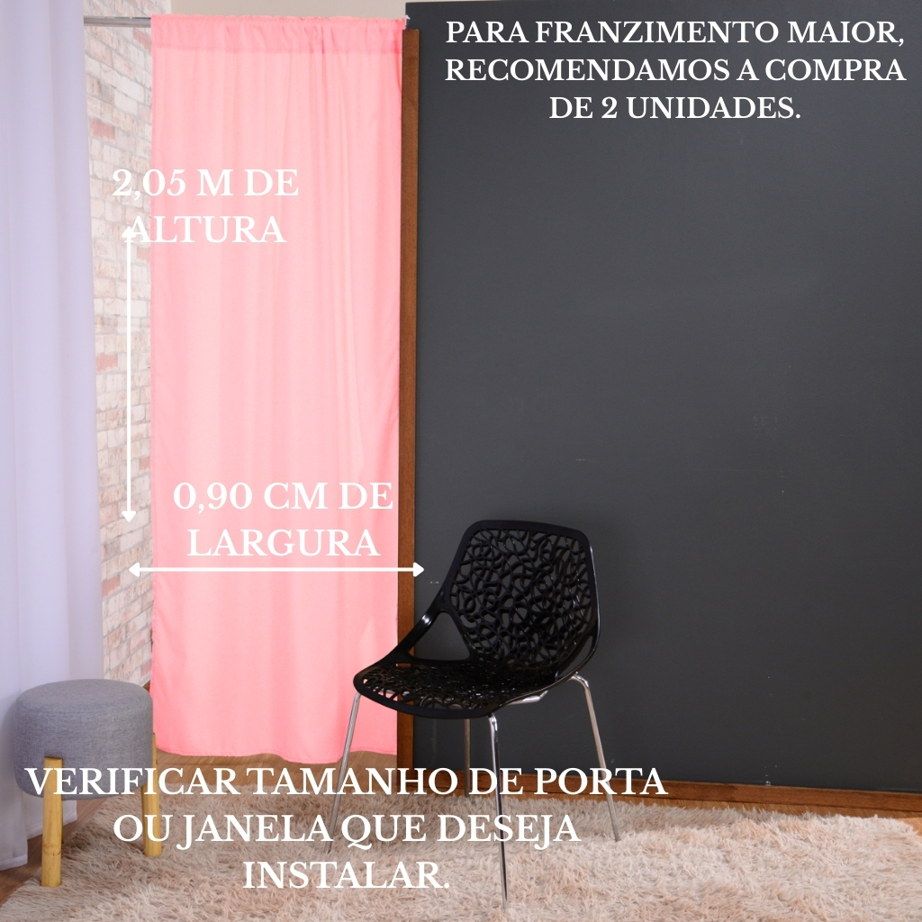 Cortina De Porta Decoração Sala, Quarto e Cozinha Para Varão — imagem 2 de 2