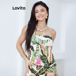 Lovito Bossa Blusa Feminina Estampa Folhagem Moda Feminina BRBLB15381568 em Oferta na Shopee