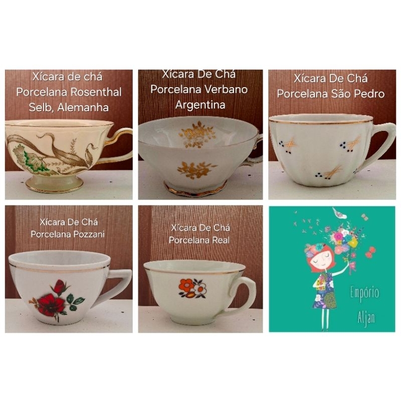 Xícaras De Chá Porcelana Rosenthal, Verbano, São Pedro, Pozzani, Real