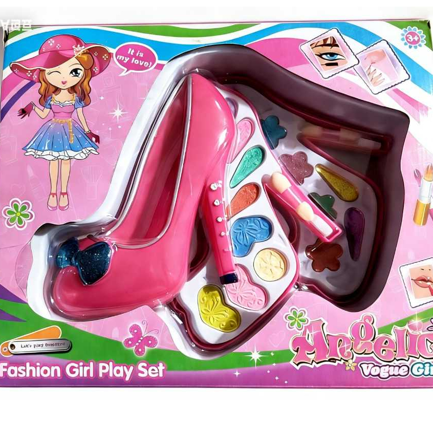 Kit Maquiagem Infantil Sapatinho de Cristal – Estojo Completo para Crianças