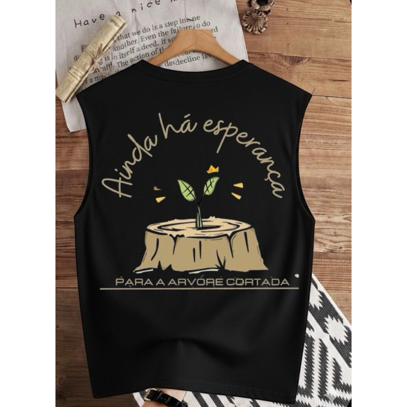 camiseta estampada regata cavada cores vibrantes que não botam tecido leve e respirável camiseta estampada regata cavada