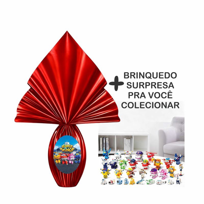 super wings ovo de páscoa de chocolate 250 grs+ brinquedo surpresa