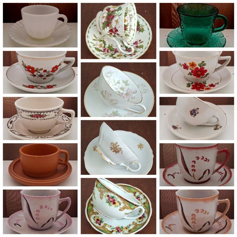 Xícaras de chá porcelanas: Royal Albert, Tirschenreuth, Verbano, Real, Pozzani,  Mauá, Termo-rey, Fortecrisa, Cidamar