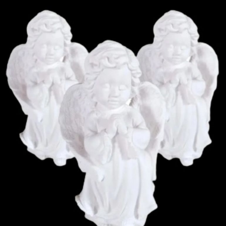 kit 15 Anjo da guarda rezando 20cm gesso