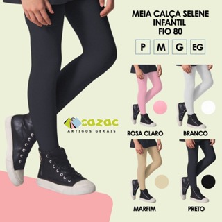 Meia Calça Algodão Fio 80 Grossa Ballet Menina Infantil Confortável Elástica Selene em Oferta na Shopee
