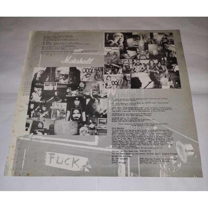 Nailbomb - Point Blank *Encarte do LP* ( Sepultura Cavalera Soulfly )