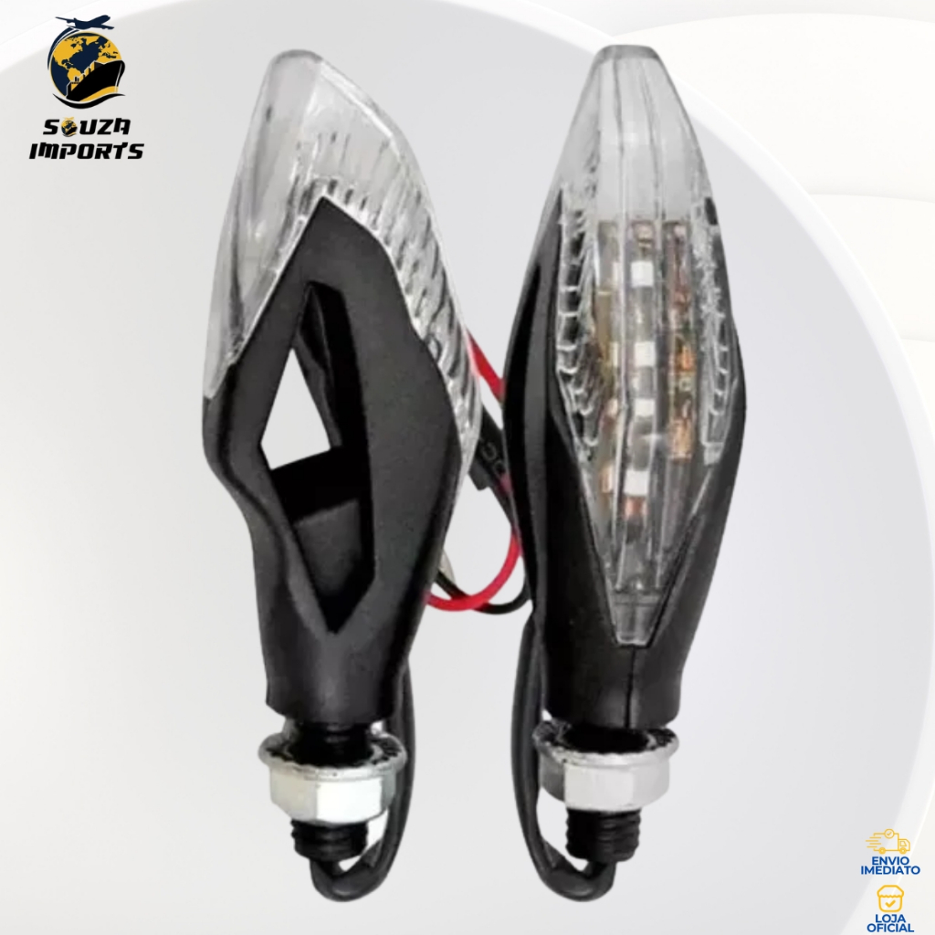 Par Pisca Led Moto Universal Seta Cb300 Titan Fan Falcon em Oferta na Shopee