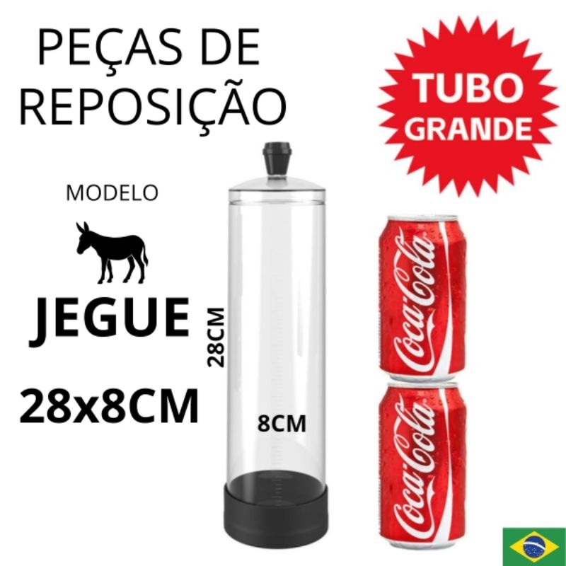 Bomba Peniana grande Tubo 28cm + Peças de Reposicao originais Sexyshop