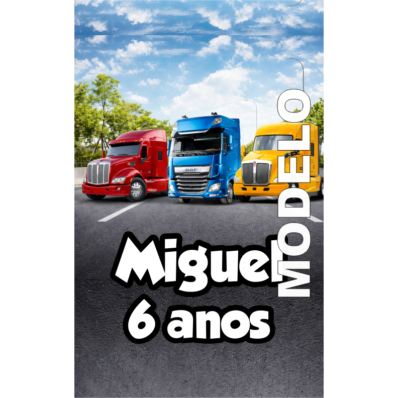 15 Adesivos Tubete Caminhão Meio de Transporte - Etiqueta - Rótulo Personalizado