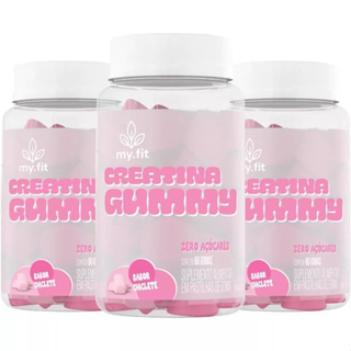 Creatina Gummy, Sabor Chiclete (60 Gomas) 3g de Creatina por Dose, Zero Açúcar - My Fit Força, Academia